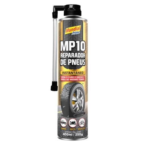 Reparador de pneus com ou sem c�mera e bico de metal 400 ml MP10 - AE0600026