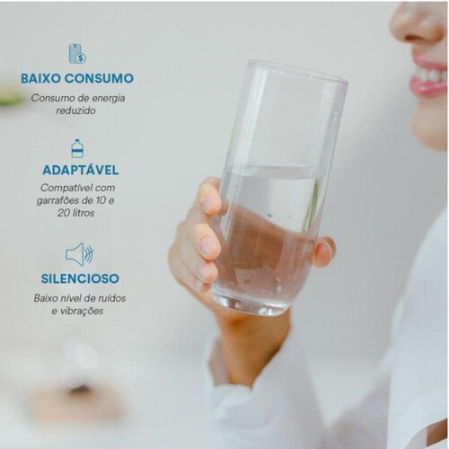 Bebedouro de coluna compressor para garraf�o de 10 ou 20L branco EBC05BC - Mineralle  220V