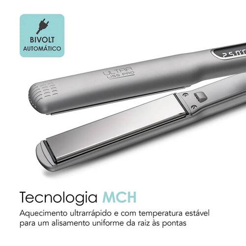 Prancha Progressiva cabo girat�rio Ultra Liss Pro - P-02-PRO  110V/220V