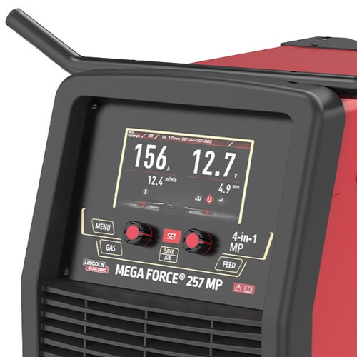 Inversora de solda Multiprocesso 250A para Eletrodo Mig Tig e Arame Tubular monof�sica - Mega Force 257MP  220V