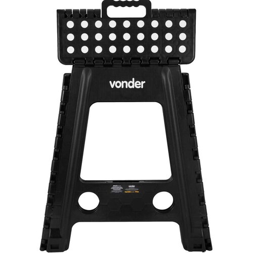 Banqueta pl�stica dobr�vel altura 450mm preta