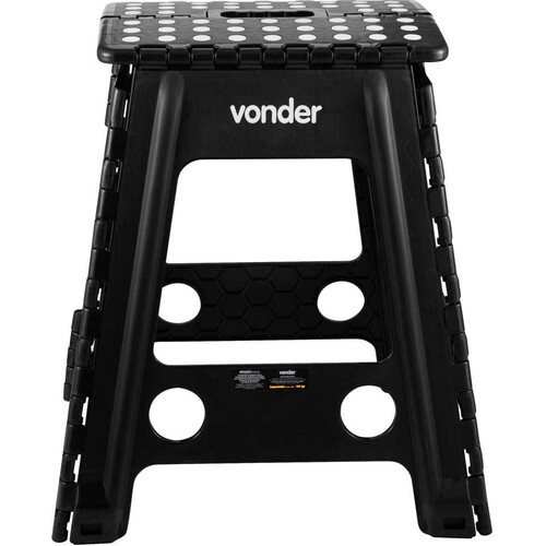 Banqueta pl�stica dobr�vel altura 450mm preta