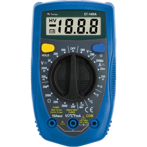 Mult�metro digital port�til 500V AC/DC - ET-1400A