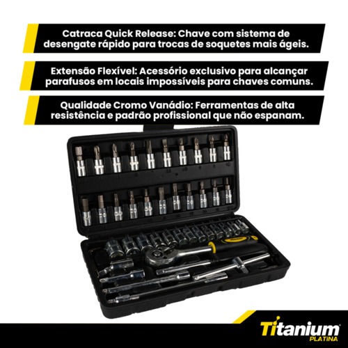 Jogo de soquete sextavado 4 a 14 mm encaixe 1/4 Jogo de soquete sextavado 4 a 14 mm encaixe 1/4