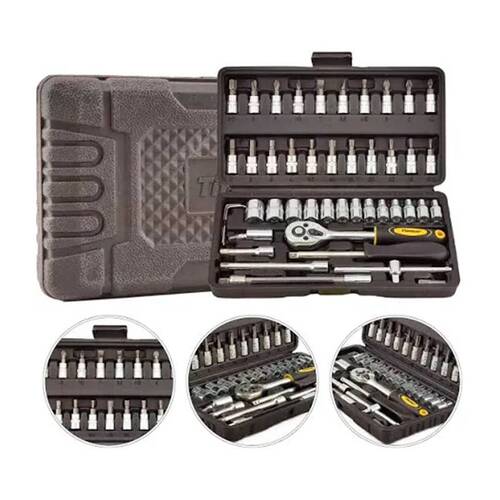 Jogo de soquete sextavado 4 a 14 mm encaixe 1/4 Jogo de soquete sextavado 4 a 14 mm encaixe 1/4