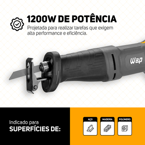 Serra sabre 1200 watts velocidade vari�vel - WF SA01  110V