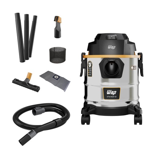 Aspirador de pó e líquido 1600W 12 litros com função soprador - GTW INOX 12i 110V Aspirador de pó e líquido 1600W 12 litros com função soprador - GTW INOX 12i 110V