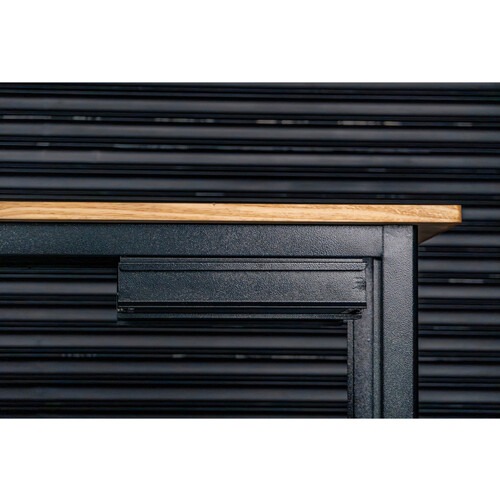 Bancada aberta 1500 x 600 mm com 1 gaveta tampo de madeira pinus - RLL-200 Bancada aberta 1500 x 600 mm com 1 gaveta tampo de madeira pinus - RLL-200