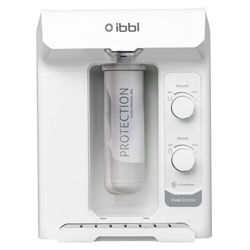 Purificador de �gua natural e gelada com compressor Branco - Viv�x Defense  220V