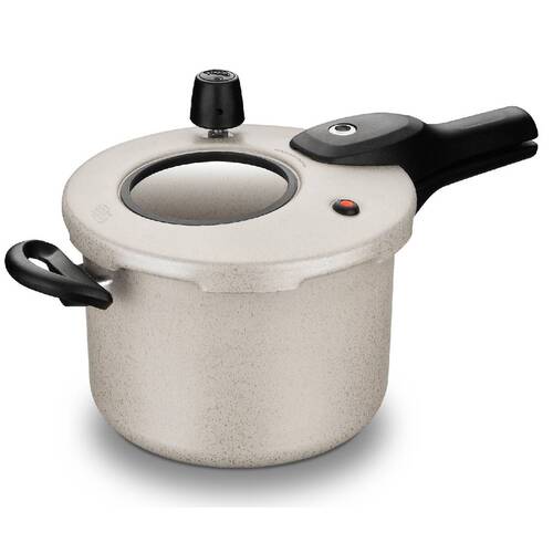 Panela de press�o 4,5 litros com visor e fechamento externo baunilha - 1277