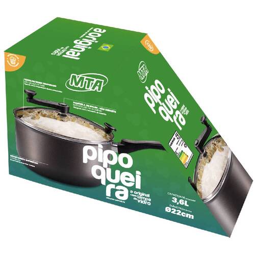 Pipoqueira antiaderente vers�til 3,6L com tampa de vidro grafite - 8874