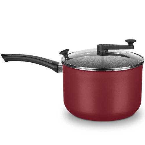 Pipoqueira antiaderente 4,8L com tampa de vidro cereja - 3030