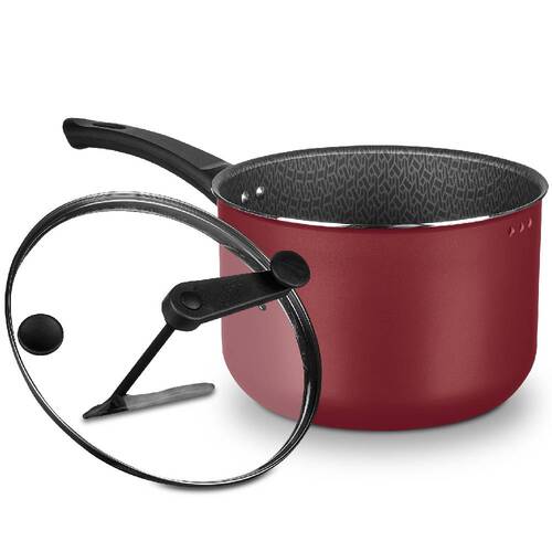 Pipoqueira antiaderente 4,8L com tampa de vidro cereja - 3030