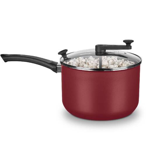 Pipoqueira antiaderente 4,8L com tampa de vidro cereja - 3030