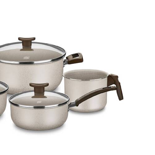 Jogo de panelas antiaderentes 7 pe�as Aurea - 1276