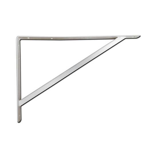Cantoneira metálica tipo mão francesa reforçada 30 cm branca - BFH1531 Cantoneira metálica tipo mão francesa reforçada 30 cm branca - BFH1531
