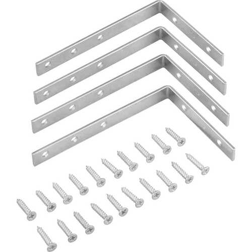 Cantoneira para cortina 6 x 8 cm zincada com 4 pe�as