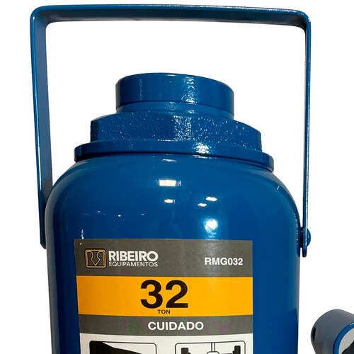 Macaco hidr�ulico tipo garrafa 32 toneladas azul - RMGI032