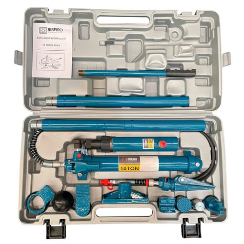 Esticador hidr�ulico capacidade de 10 toneladas com 17 pe�as - REI0004