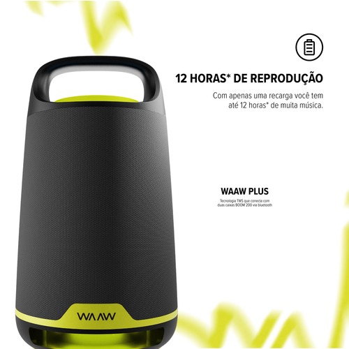 Caixa de som portátil 80W RMS Bluetooth com LED by Alock - BOOM 200 110V/220V Caixa de som portátil 80W RMS Bluetooth com LED by Alock - BOOM 200 110V/220V