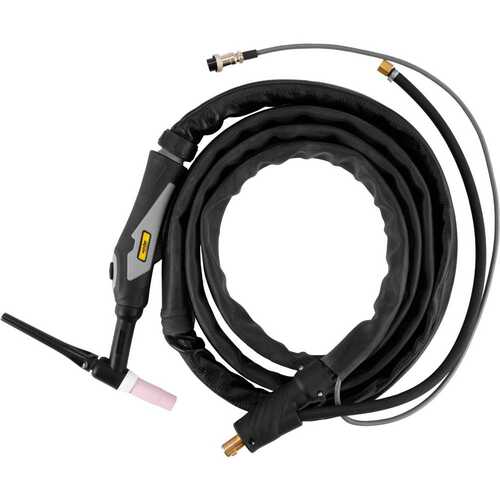 Tocha TIG TTV 206 3 metros conector 13 mm e adaptador M10 do gás Tocha TIG TTV 206 3 metros conector 13 mm e adaptador M10 do gás