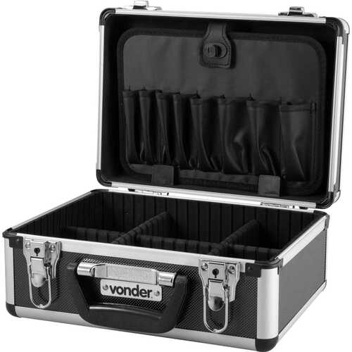 Maleta para ferramentas profissional prata 330 x 250 x 154 mm  - MFV 135