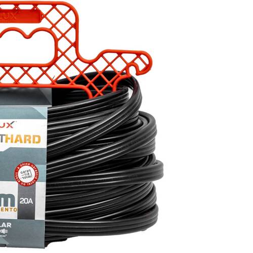 Extensão elétrica 20 metros 1 tomada 3 x 2,5 mm 20A tripolar - Connect Hard Extensão elétrica 20 metros 1 tomada 3 x 2,5 mm 20A tripolar - Connect Hard