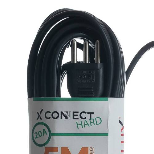 Extensão elétrica 5 metros 1 tomada 3 x 2,5 mm 20A tripolar - Connect Hard Extensão elétrica 5 metros 1 tomada 3 x 2,5 mm 20A tripolar - Connect Hard