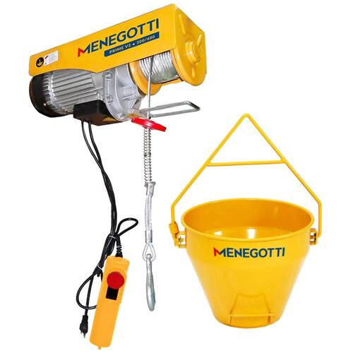 Guincho talha el�trica 300/600kg eleva��o at� 12m Prime V2 com Ca�amba de 50L  220V