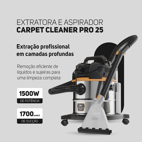 Extratora de carpete e Aspirador 25L 1700W - Carpet Cleaner PRO25 110V Extratora de carpete e Aspirador 25L 1700W - Carpet Cleaner PRO25 110V