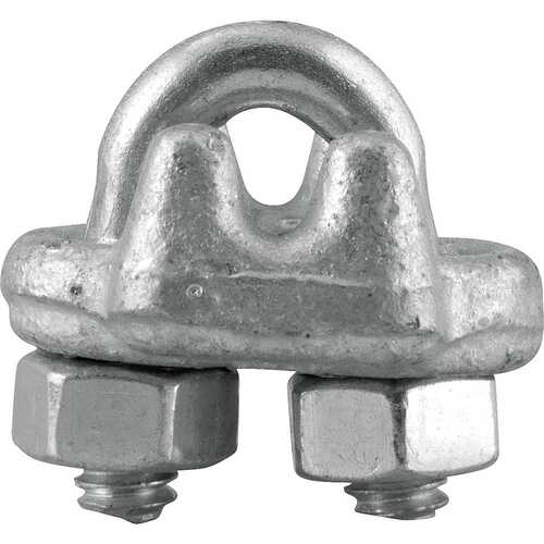 Grampo para cabo de aço em aço carbono 1/8 Grampo para cabo de aço em aço carbono 1/8