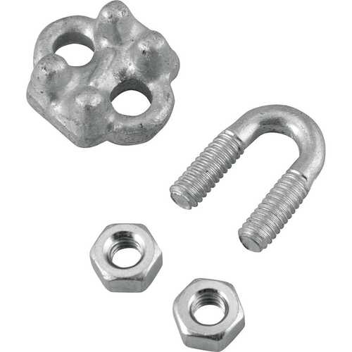 Grampo para cabo de aço em aço carbono 1/8 Grampo para cabo de aço em aço carbono 1/8