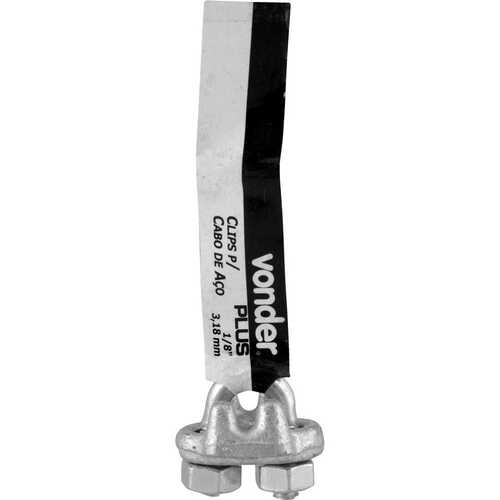 Grampo para cabo de aço em aço carbono 1/8 Grampo para cabo de aço em aço carbono 1/8
