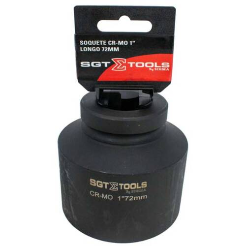 Soquete sextavado de impacto longo 72 mm encaixe 1