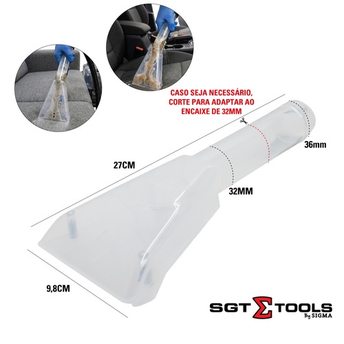 Bocal para limpeza de estofados para extratoras 32 a 38 mm 