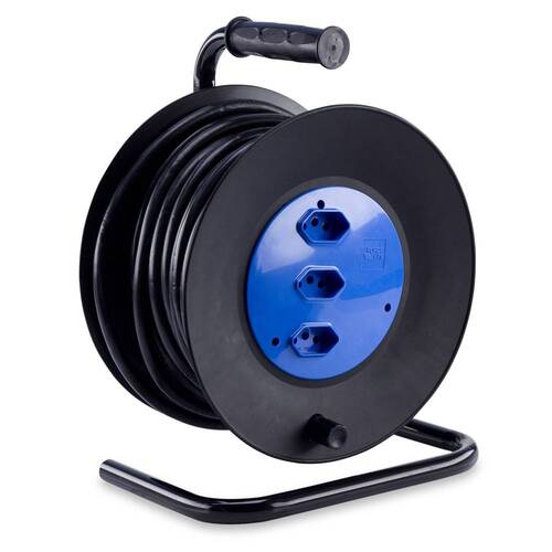 Extensão elétrica 20 metros 3 x 2,50 mm 2P+T 20A com carretel Extensão elétrica 20 metros 3 x 2,50 mm 2P+T 20A com carretel