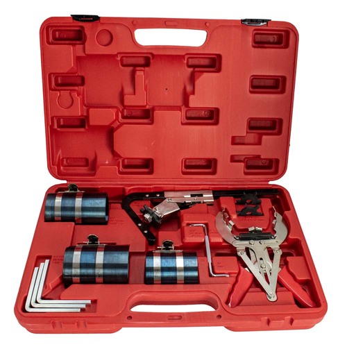 Jogo de cintas de anéis e alicates de pistão com 11 peças Jogo de cintas de anéis e alicates de pistão com 11 peças