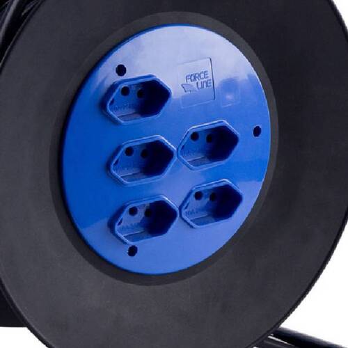 Extensão elétrica 30 metros 3 x 1,00 mm 2P+T 10A com carretel Extensão elétrica 30 metros 3 x 1,00 mm 2P+T 10A com carretel