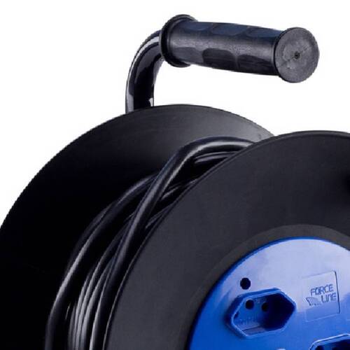 Extensão elétrica 30 metros 3 x 1,00 mm 2P+T 10A com carretel Extensão elétrica 30 metros 3 x 1,00 mm 2P+T 10A com carretel