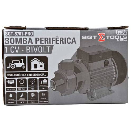 Motobomba periférica 1 hp vazão de 50 L/min - SGT-5701-PRO 110V/220V Motobomba periférica 1 hp vazão de 50 L/min - SGT-5701-PRO 110V/220V
