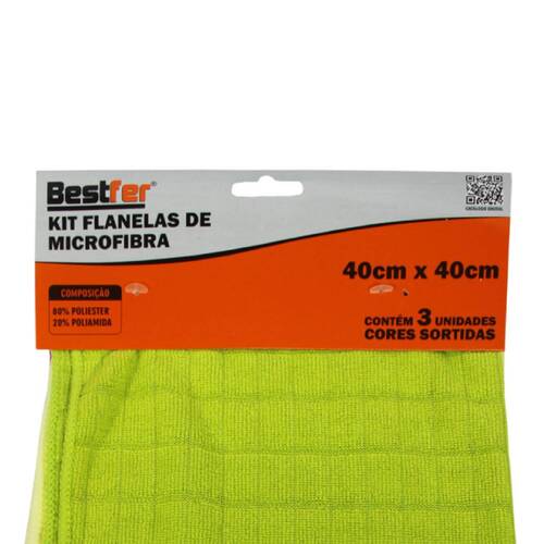 Toalha de microfibra 40 x 40 cm 3 peças - BFH1182 Toalha de microfibra 40 x 40 cm 3 peças - BFH1182