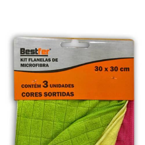 Toalha de microfibra 30 x 30 cm 3 peças - BFH1455 Toalha de microfibra 30 x 30 cm 3 peças - BFH1455