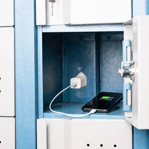 Armário porta objetos com 20 compartimentos e 14 tomadas para celulares - AM-103 Armário porta objetos com 20 compartimentos e 14 tomadas para celulares - AM-103