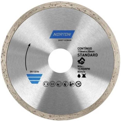 Disco diamantado liso 110 mm para cerâmica e porcelanato - Standard Disco diamantado liso 110 mm para cerâmica e porcelanato - Standard