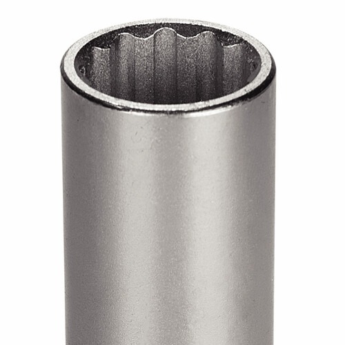 Soquete estriado longo 17 mm encaixe 1/2 Soquete estriado longo 17 mm encaixe 1/2