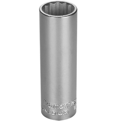 Soquete estriado longo 21 mm encaixe 1/2 Soquete estriado longo 21 mm encaixe 1/2