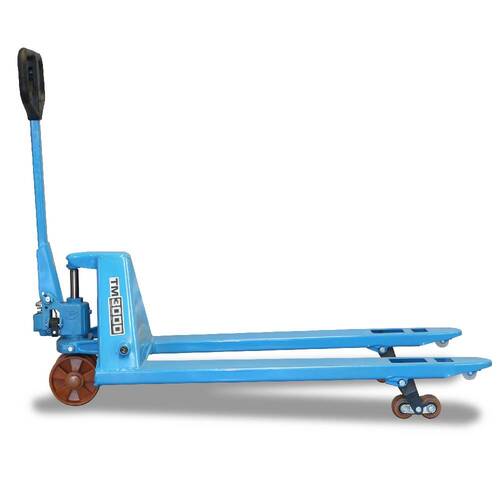 Transpalete hidráulico 3.000 kg 525 mm com rodas duplas de poliuretano - TM3000 RTP Transpalete hidráulico 3.000 kg 525 mm com rodas duplas de poliuretano - TM3000 RTP