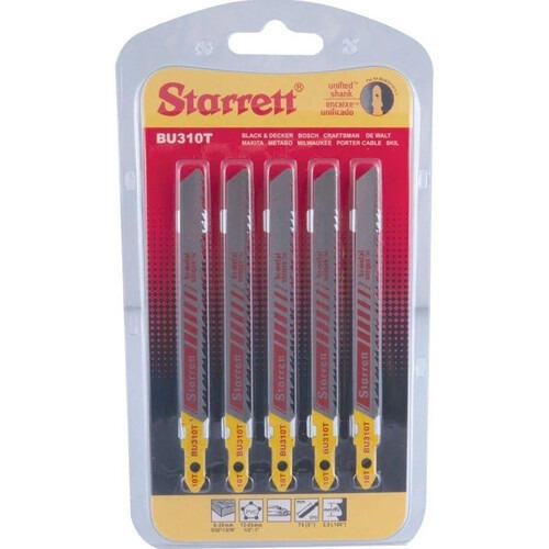 L�mina serra tico tico 75 mm 10 dentes bimetal para madeira 5 pe�as - BU310T