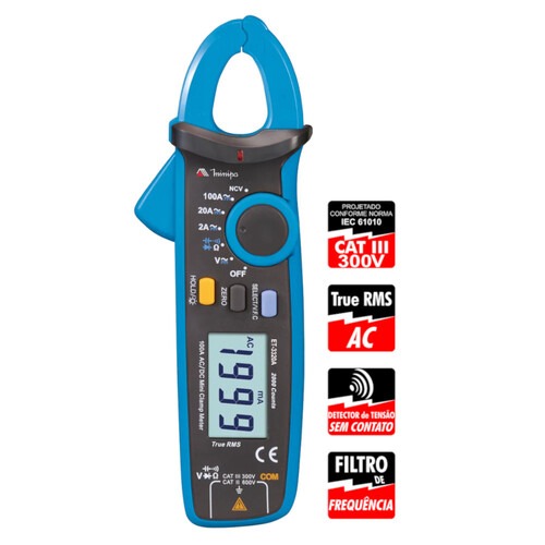 Alicate amperímetro digital - ET-3320A Alicate amperímetro digital - ET-3320A