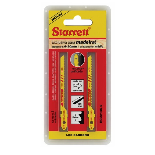 Lâmina serra tico tico 82 mm 14 dentes para madeira 2 peças - HCU214S-2 Lâmina serra tico tico 82 mm 14 dentes para madeira 2 peças - HCU214S-2